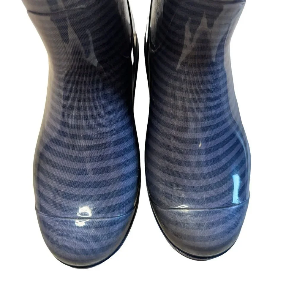Ugg Raana Girl's Rain Boots Blue Striped Size 2